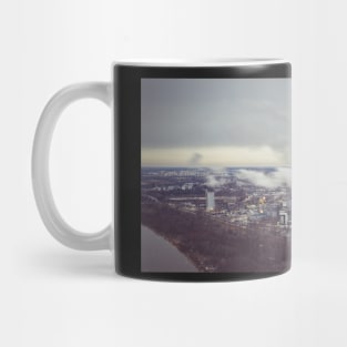 Heat and power plant under dark cloudy sky Mug